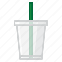 cold, cup, small, straw, with