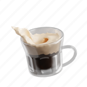 black, coffee, black eye coffee, 3d icon, 3d illustration, 3d render, strong, brew, coffee drink 