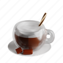 chocolate, coffee, chocolate coffee, 3d icon, 3d illustration, 3d render, decadent, rich, coffee drink 