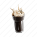 iced, americano, iced americano, 3d icon, 3d illustration, 3d render, refreshing, coffee drink, coffee 