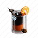 orange, espresso, orange espresso, 3d icon, 3d illustration, 3d render, citrusy, coffee drink, coffee 