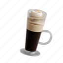 vienna, 3d icon, 3d illustration, 3d render, elegant, creamy, coffee drink, coffee 