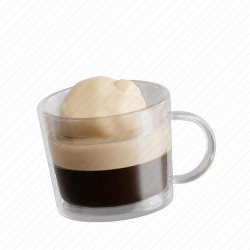 Affogato, 3d icon, 3d illustration, 3d render, dessert, espresso, coffee culture 3D illustration - Download on Iconfinder