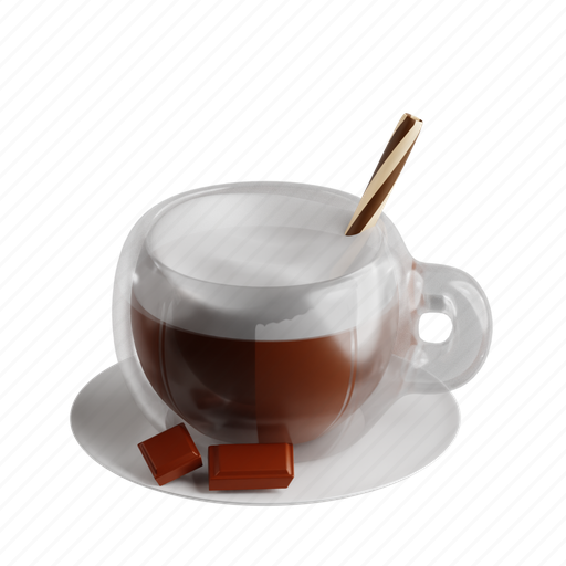 Chocolate, coffee, chocolate coffee, 3d icon, 3d illustration, 3d render, decadent 3D illustration - Download on Iconfinder