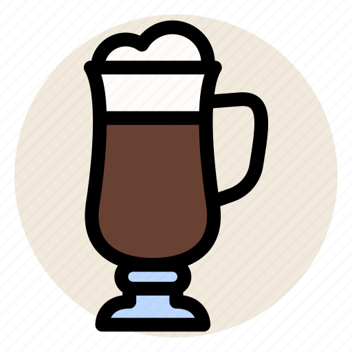 Cafe, coffee, cup, drink, hot drink, irish coffee, mug icon - Download on Iconfinder