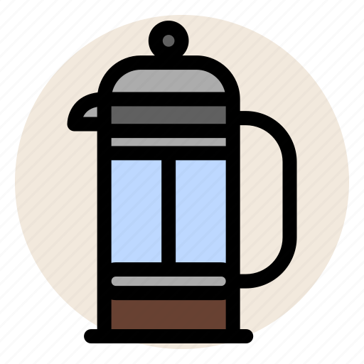 Cafe, coffee, coffee maker, drink, french press, hot drink icon - Download on Iconfinder