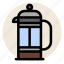 cafe, coffee, coffee maker, drink, french press, hot drink 
