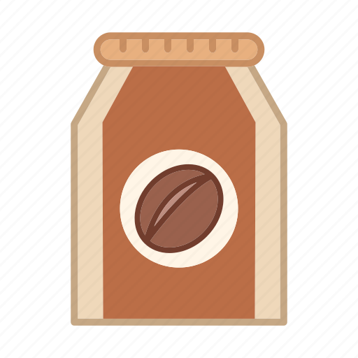 Bag, ground coffee package, industrial, instant, package, product icon - Download on Iconfinder