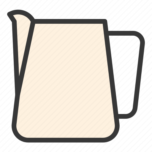 Barista, barista tools, coffee, coffee equipment, coffee supplies, jug, milk pitcher icon - Download on Iconfinder