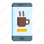 app, coffee, online, shop, smartphone 