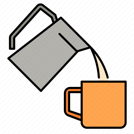 Coffee, milk, mug, hot, tea, pouring icon - Download on Iconfinder