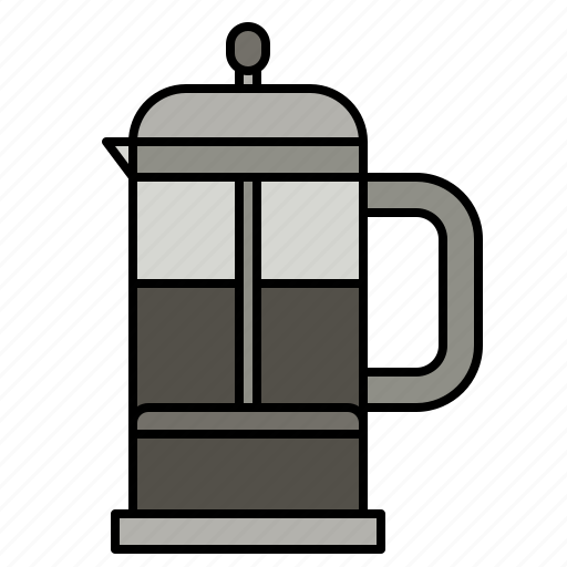 French, press, brew, coffee, shop, pot icon - Download on Iconfinder