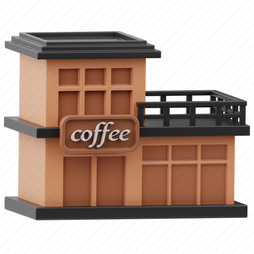 Coffee, shop, cafe, restaurant, business, beverage, cappuccino 3D illustration - Download on Iconfinder