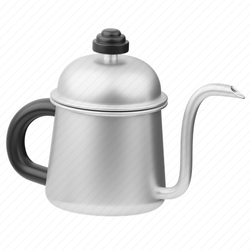 Coffee, kettle, cafe, shop, restaurant, business, beverage 3D illustration - Download on Iconfinder