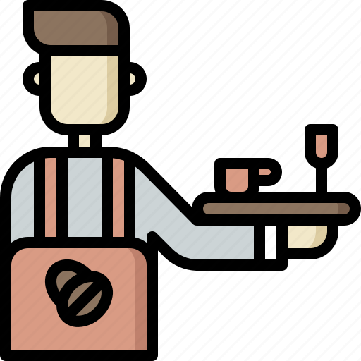 Barista, coffee, man, shop, store, waiter, waitress icon - Download on Iconfinder