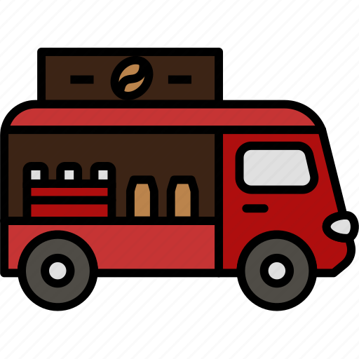 Van, truck, delivery, coffee, shop, vehicle, cafe icon - Download on Iconfinder
