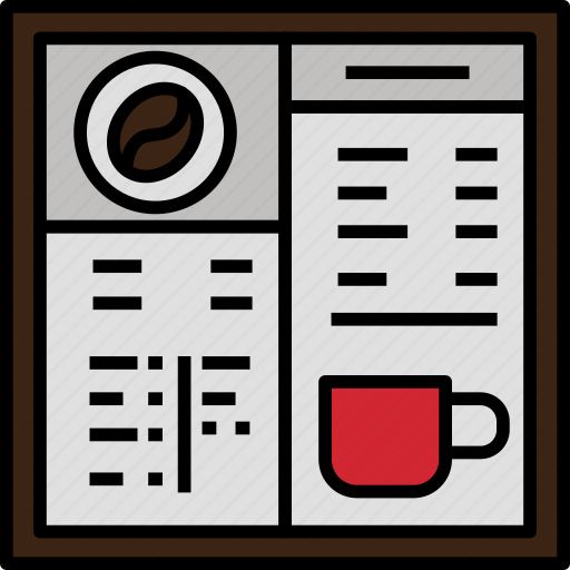 Menu, coffee, drink, food, cafe, restaurant, shop icon - Download on Iconfinder