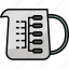 coffee, cup, measuring, measurement, measures, volumetric 