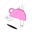coffee, cup, inverted, running, pink, hot, drink, beverage 