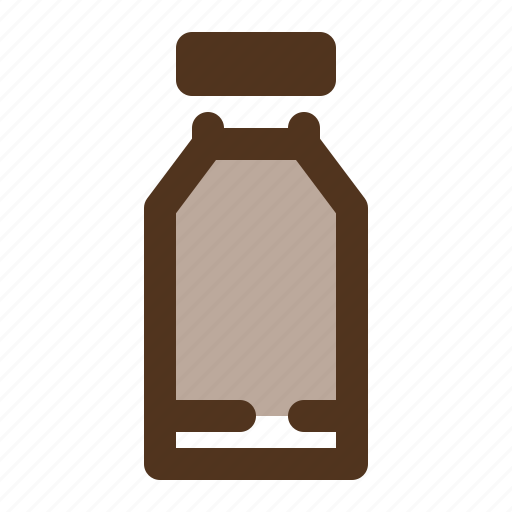 Bottle, coffee, filled, line, milk, shop icon - Download on Iconfinder