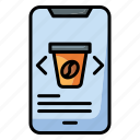 smartphone, coffee shop, coffee, mobile store, food and restaurant, coffee cup, app