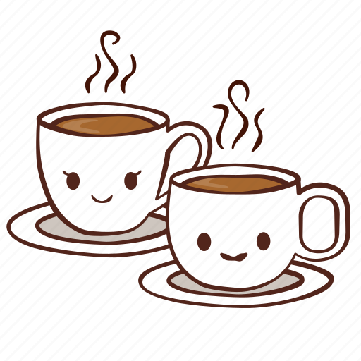 Coffee, cups, happy, smile, tea icon - Download on Iconfinder