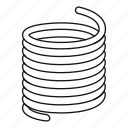 cable, flexible, shock, spiral, spring, steel, suspension