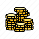 stack, coin, cash, bank, gold, money