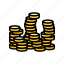 stack, finance, currency, coin, gold, money 