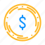dollar, coin, money, business, finance, currency 