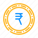 rupee, coin, money, business, finance, currency