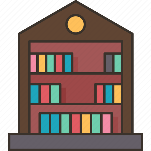 Library, bookcase, literature, knowledge, education icon - Download on Iconfinder
