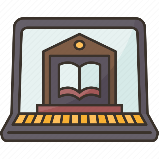 Library, online, read, literature, encyclopedia icon - Download on Iconfinder