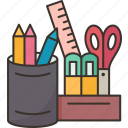stationery, pencils, school, supplies, office