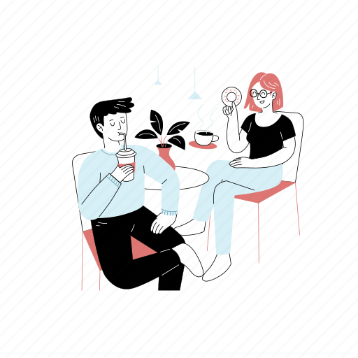 College, life, chill, coffee time, talk, communication, relax illustration - Download on Iconfinder