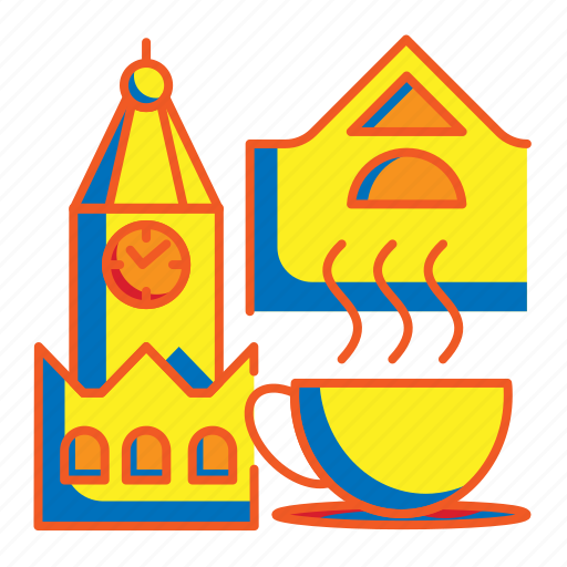 Church, clock, coffee, colombia, cup, tower icon - Download on Iconfinder