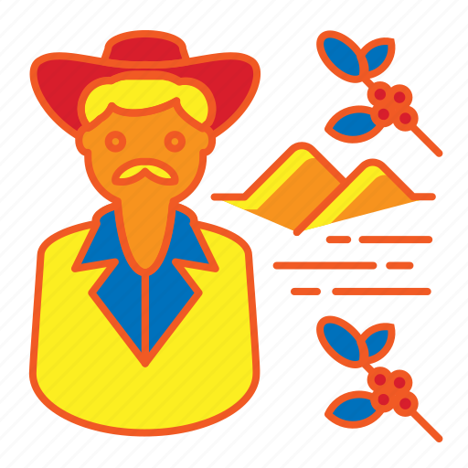 Coffee, farmer, fruits, harvest, organic, quality, uncle icon - Download on Iconfinder