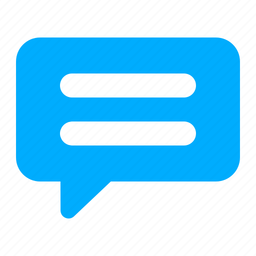 Blue, bubble, chat, comment, message, talk icon - Download on Iconfinder