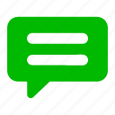 green, bubble, chat, comment, message, talk