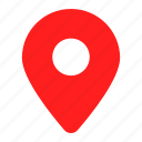 red, address, gps, location, map, marker, navigation