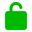 green, lock, protect, safe, security, unlock