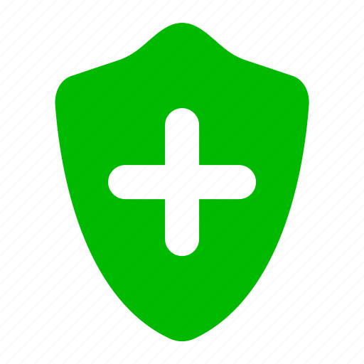 Add, green, guard, insurance, safe, security, shield icon - Download on Iconfinder