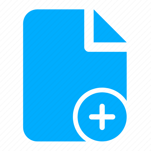 Blue, doc, document, file, plus icon - Download on Iconfinder