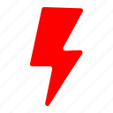 red, bolt, electricity, flash, lightning, power, storm