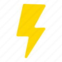 bolt, electricity, flash, lightning, power, storm, yellow