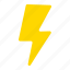 bolt, electricity, flash, lightning, power, storm, yellow 