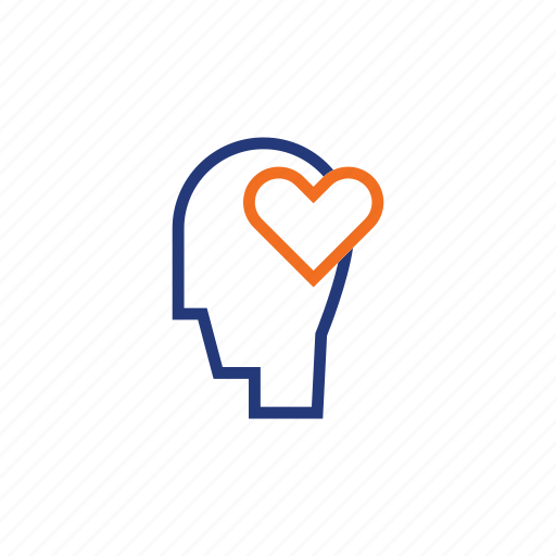 Color, donate, heart, indigo, love, man, orange icon - Download on Iconfinder