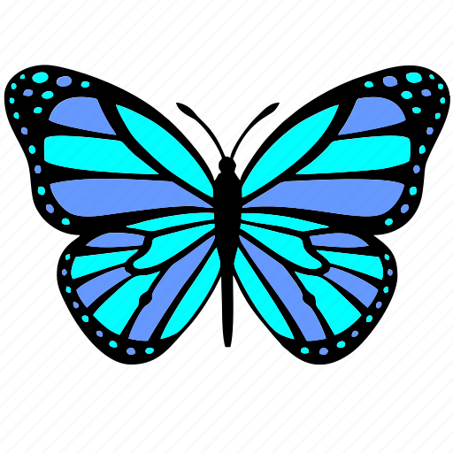 Blue, butterfly, violet, wings icon - Download on Iconfinder