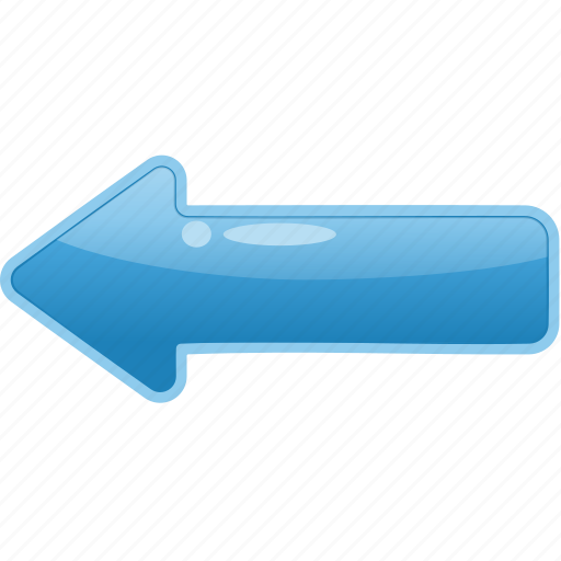 Arrow, back, backward, blue, direction, left, navigation icon - Download on Iconfinder