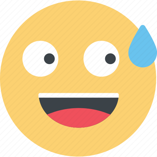 Embarrassed, emoji, emoticon, sweat icon - Download on Iconfinder
